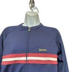 Torn By Ronny Kobo blue stripe Full Zip Track Jacket Size M Photo 2