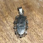 Sterling Silver Blue Turquoise Filigree Mexico 925  Pendant Photo 7