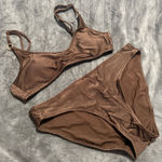 Aerie  Bathing Suit Set Brown Photo 0