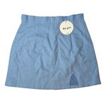 My Girl Blue Linen Blend A Line Skirt Size 8 AU / 4 US New Photo 0