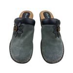 *Softspots Lara Clogs Womens Size 9.5W Gray Suede Leather Comfort Casual Boho Photo 1
