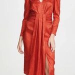 Saylor Farrow V-neck night out long sleeve Flame midi dress Photo 0