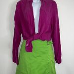 Paraphrase Women's Grunge 90s Buckled Green Mini Skort Size 8 Photo 0