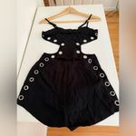 LF  Black Cutout Romper with Silver Grommets Photo 1
