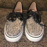 Sperry  Topsiders loafers cheetah and black patent, size 7.5 Photo 2