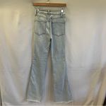 And Now This Womens Jeans Size 27 Light Wash Slide Ankle Slit Flare Raw Hem Blue Photo 2