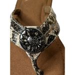 Yellow Box NEW  Divity Womens Snake Print Comfort Sandals Thong Flip Flops 7 .5 M Photo 3