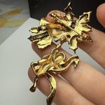 Smithsonian Avon Christmas Bells Cherub Angel Rhinestone Enamel Brooch Pin Gold Photo 9