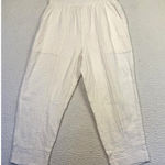 Madewell  Pants Womens Small White Cotton Gauze Pull On Casual Beachy Comfy Photo 0
