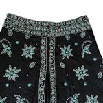 Basil & Maude Vintage Women’s High Waisted Turquoise Beaded Black A Line Skirt Size M Photo 1