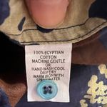 CRAIG TAYLOR BLOUSE Blouse/Shirt Blue Twiggy Brown and White Pop Art Size M Size M Photo 5