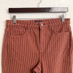 NYDJ Womens Pants Rust Orange Pinstripe Cropped Flare Size 6 Photo 2