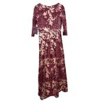 JS Collections  Womens Embroidered Lace Gown Wine Rose Size 6 NWT Photo 4