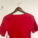 Old Navy NWT Womens Dress Red Twist Front Ribbed Bodycon Size Medium Photo 3