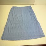 MM.LaFleur M.M. LaFleur Willoughby Pleat Jersey Skirt Chambray Blue Gray Grey SZ 14 Pockets Photo 2