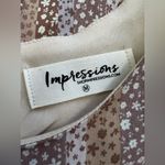 Impressions Path To Love Floral Babydoll Dress in Taupe - Size M Photo 8