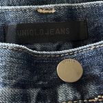 Uniqlo SZ 24 Mom Jeans High-Rise Medium Wash Pockets Zip-Fly Blue Womens Photo 6