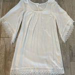 Socialite White Bell Sleeved Shift Dress Photo 0