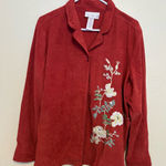 Susan Graver  Embroidered Button-Front Top – Size XL Photo 0