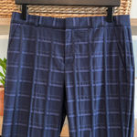 Banana Republic NWT Avery Mid-Rise Jacquard Trim Navy Dress Pant Trouser, 4 Photo 0