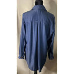 Soft Surroundings  Weekend Blue Tencel Chambray Top Shirt Long Sleeve‎ Medium Photo 1