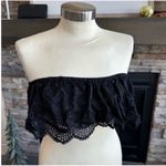 Victoria's Secret Black Ruffled Lace Bandeau Photo 3