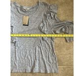 Seven7  Size XL NWT Blue Double Ruffle Long Sleeved Pullover Cotton Blend Sweater Photo 2