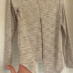 Zyia  Active Ash Grey Split Open Back Athleisure Long Sleeve Workout Tee Size S Photo 4