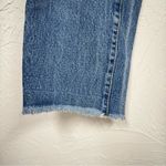 Brandy Melville John Galt Straight Leg Jeans Womens M Blue High Rise Raw Hem Photo 2