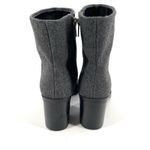 Charles David  8 Havi Black Gray Flannel Booties Block Heel Boots Photo 4