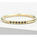 Boutique Dainty Black Onyx Yellow Gold Ring |‎ Gold S925 Photo 2