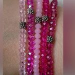5 piece Pink Beaded Bracelet Set Photo 0