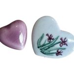 Vintage Ceramic Heart Pin Bundle Photo 0