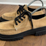 ZARA  Tan Suede Oxford Chunky Lug Sole EU 40 Photo 0