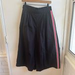 Maeve  Anthropologie‎ High Rise Pleated Wide Leg Cropped Track Pants medium Photo 2