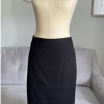 Banana Republic Womens Size 2 Crossover Faux Wrap Pencil Skirt Black Stretch Photo 0