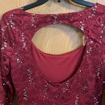 Ruby Rox  Red Lace Sequin Long Sleeve Dress‎ Photo 3