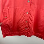 Soft Surroundings Soft Surroundings Thelma Tunic Sz L Button Up Tencel Blend Long Sleeve Coral Photo 3