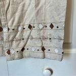 Sag Harbor Women’s  Beige Wide-Leg Pants Linen Blend with Embroidered Hem size M Photo 3