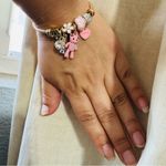 Pink Teddy Bear Love Heart Gold Boho Charm Bracelet One Size Stainless Steel Photo 8