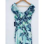 Lulus Sammi Light Blue Floral Print Ruffled Surplice Maxi Dress Size Large NEW Photo 5