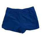 Lands' End Womens Sz 16 Blue Swim Shorts Elastic Waist Pockets built in Swimsuit Photo 2