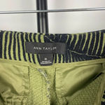 Ann Taylor  Olive Green Black Devin City Tropical Palm Flat Front‎ Shorts Photo 6