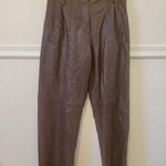 RTR sz 2 Veda deep chocolate brown leather pocketed dress trouser pants seamed Photo 3