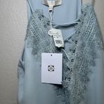 WAYF NWT ‎ Blue Lace Trim Cami Tank Top Criss Cross Spaghetti Strap girly Small Photo 3
