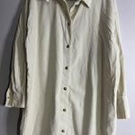 Divided H&M Cream Oversized Corduroy Shirt Dress Sz Small - VGUC Photo 0