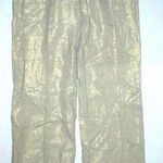 New NWT Womens Italy Designer Blumarine Linen Pants Metallic Gold Tall 28 X 36 Photo 0