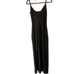 Popular 21  Sleek Black Bodycon Full Length W/ Side Slit‎ Women’s Large Photo 3