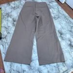 Ann Taylor  Tan Wide Leg Pants Pull On Stretch Size small high rise career office Photo 7