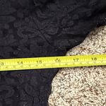 Maggie Lawrence Black Lace Short Sleeve Crop Top Size M Sheer Back Dressy Chic Size M Photo 5